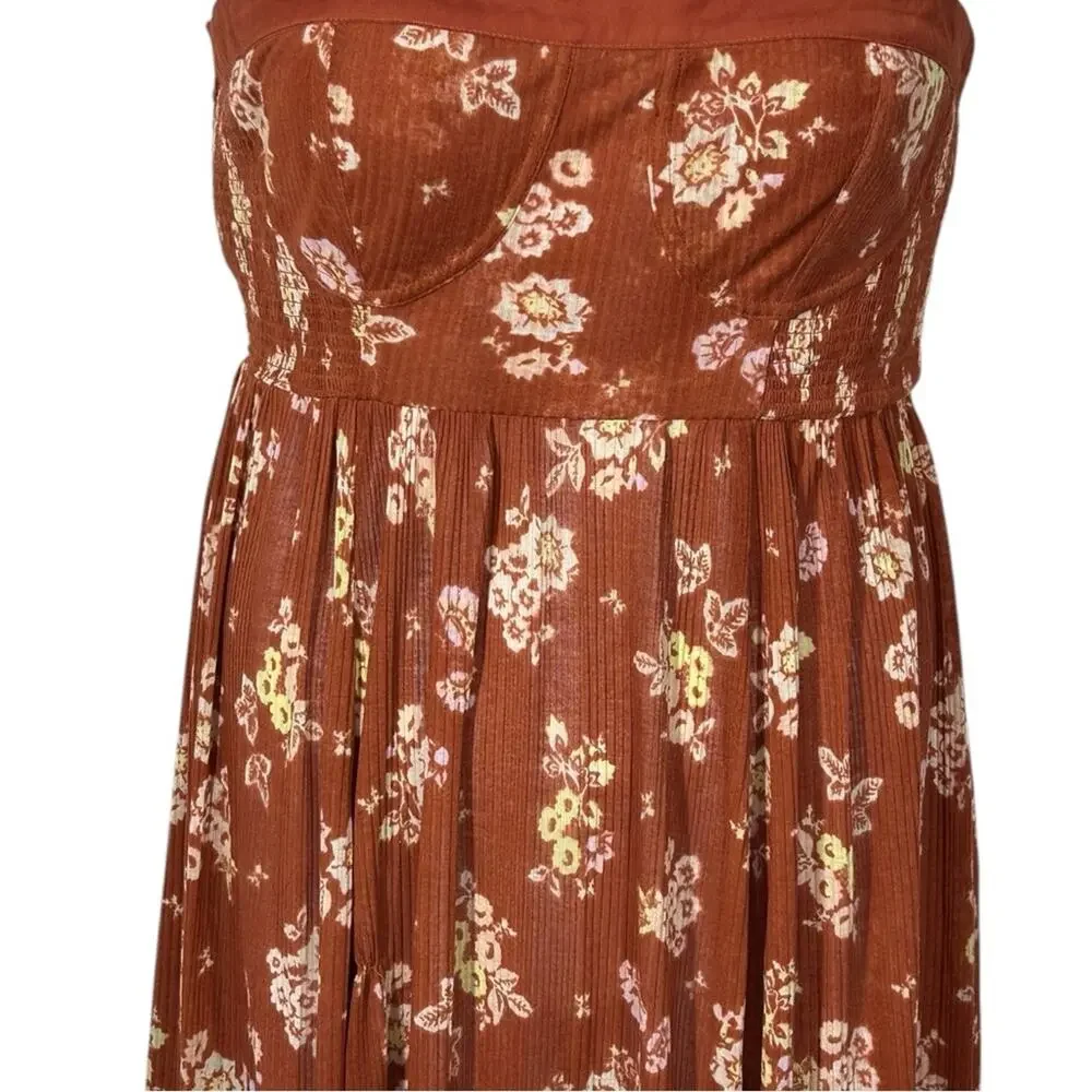 Free People Kitty Tube Floral Tunic Dress L